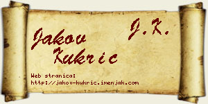 Jakov Kukrić vizit kartica